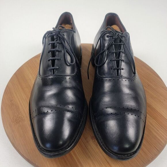 Allen‎ Edmonds 28556 Vernon Black Leather Oxford Dress Shoes Size 10 3E Wide